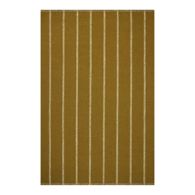 Amber Lewis x Loloi Harlan Ochre / Ivory 8'-6" x 11'-6" Area Rug For Sale