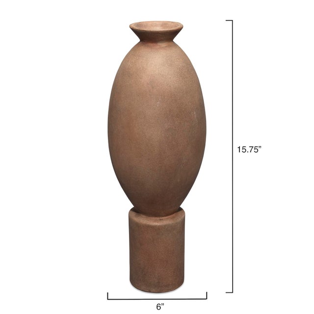 Contemporary Jamie Young Elevated Decorative Vase in Brown For Sale - Image 3 of 9