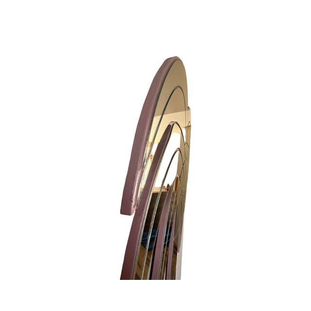 Vintage Postmodern 1980s 6ft Pink Tropical Palm Tree Wall Mirror Art 80s Coastal For Sale In Palm Springs - Image 6 of 9