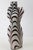 Ceramic Vintage Murano Style Art Glass White W/Brown Zebra Womans Bust Large Glass Vase For Sale - Image 7 of 10