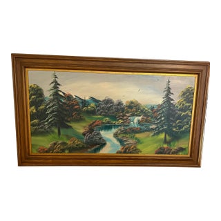1960s Large Original Oil Painting by Mamie Sherlock For Sale