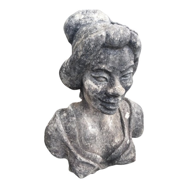 Haitian Woman Garden Sculpture For Sale
