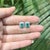 Native American 1.3Ct Emerald and Diamond Double Halo Stud Earrings in 14k Gold- A Pair For Sale - Image 3 of 16