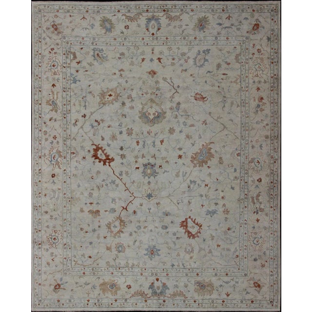 Large Hand Knotted Oushak by Keivan Woven Arts 12' X 15' For Sale - Image 12 of 12