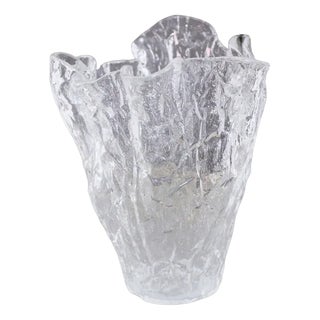 Scandinavian Glass Vase, 1970s For Sale