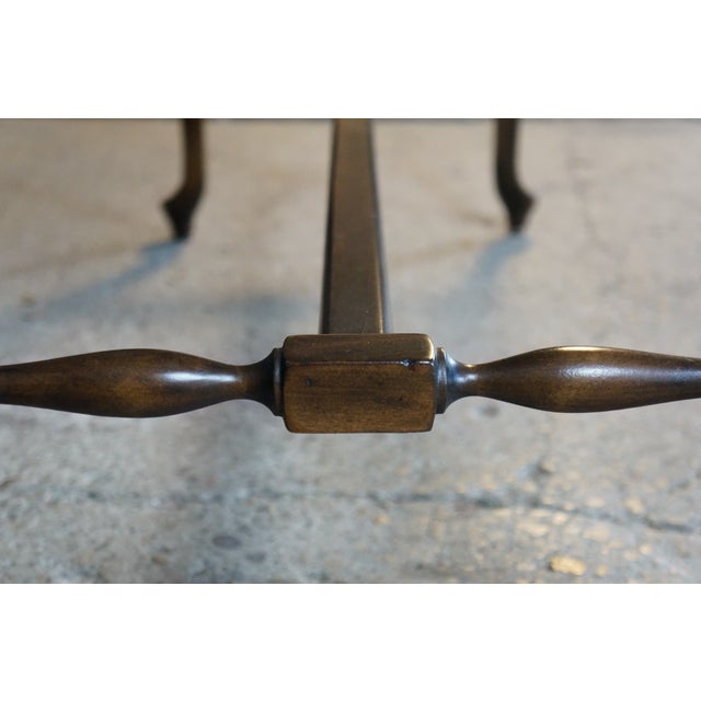 Wood Vintage Queen Anne Style Mahogany Sofa Console Hall Entry Table For Sale - Image 7 of 17