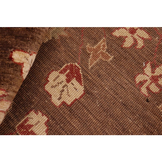 Textile Bohemien Ziegler Brown Tan Hand-Knotted Wool Rug - 8'0'' X 9'9'' For Sale - Image 7 of 8