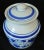 Ceramic Vintage Italian Blue & White Hand Painted Art Pottery Cannister Ginger Jar With Lid For Sale - Image 7 of 9