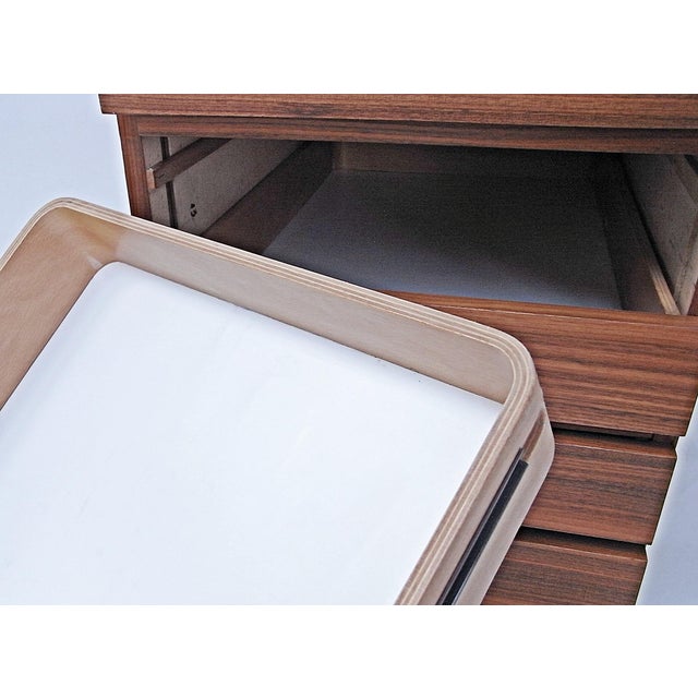 Drawer Unit in Walnut with 5 Castors from Nocciola, Germany 1970s For Sale - Image 9 of 16