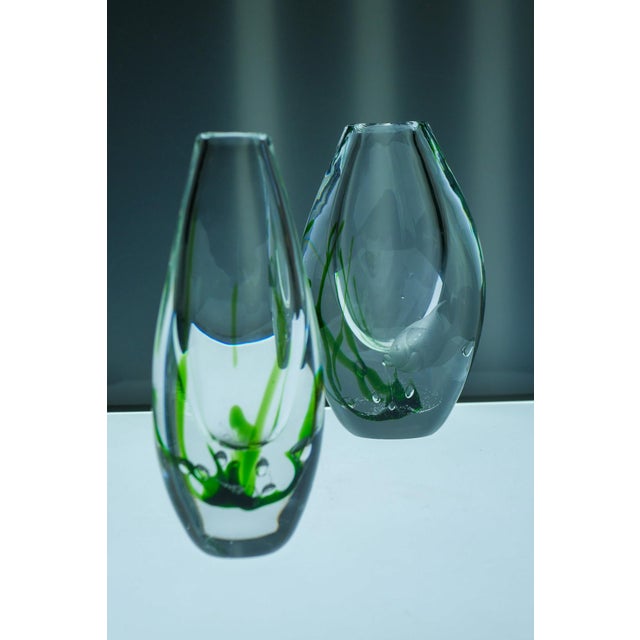 Seaweed & Fish Vases by V. L. Kosta, Set of 2 For Sale - Image 15 of 16