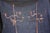 Spanish Pair of Early 20th Century Spanish Colonial Standing Wrought Iron Candelabras For Sale - Image 3 of 9