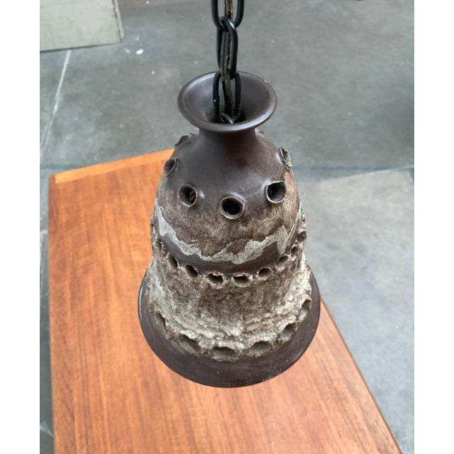 Mid-Century Modern Danish Brutalist Ceramic Pendant from Judi Kunst For Sale - Image 9 of 18