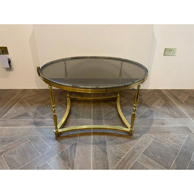 Parisian High Quality Brass Coffee Table, 1925 For Sale - Image 3 of 11