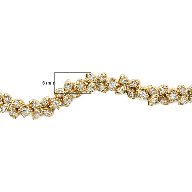 14K Yellow Gold Plated .925 Sterling Silver 1/4 Cttw Diamond Marquise Shaped Link 4"-10" Adjustable Bolo Bracelet (I-J Color, I1-I2 Clarity) For Sale In New York - Image 6 of 6