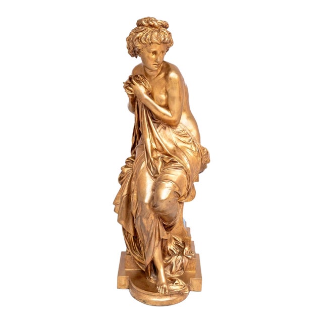Auguste Carrier "Bathing Venus" Gilt Bronze For Sale