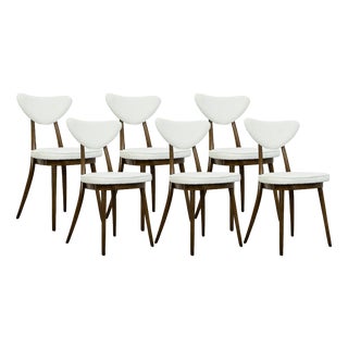 Mid-Century Modern Dining Chairs by H & J Kurmanowicz, Poland, 1950s, Set of 6 For Sale