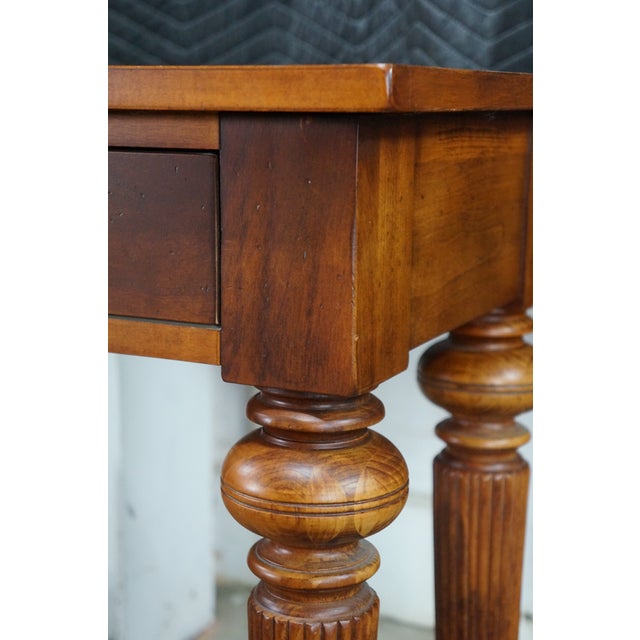 Lexington Neoclassical Cherry Parquetry Breakfront Console Sofa Hall Table 54" For Sale - Image 15 of 18