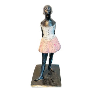 1980s S Eylanbekov Alva Museum Hand Painted Petite Danseuse Contemporary Bronze Sculpture For Sale