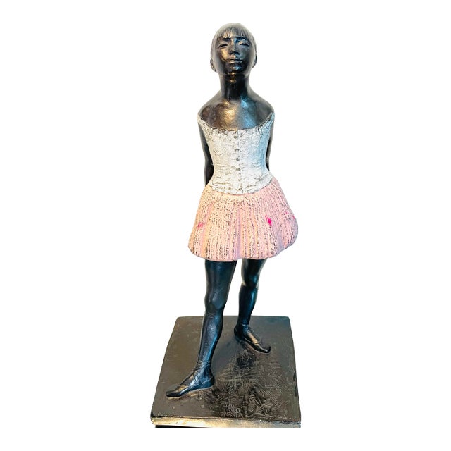 1980s S Eylanbekov Alva Museum Hand Painted Petite Danseuse Contemporary Bronze Sculpture For Sale