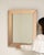 This mirror makes its impression through rose gold/champagne frame, rectangular. It was made in France during 1940s, a...