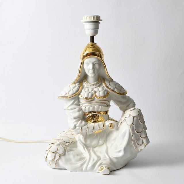 Hollywood Regency Ceramic Samurai Table Lamp, 1970s For Sale - Image 16 of 16