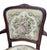 French Provincial Vintage French Louis XV–Style Carved Wood Tapestry Armchair For Sale - Image 3 of 12