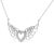 Contemporary .925 Sterling Silver Pave-Set Diamond Accent Fairy Wing 18" Heart Pendant Necklace For Sale - Image 3 of 6
