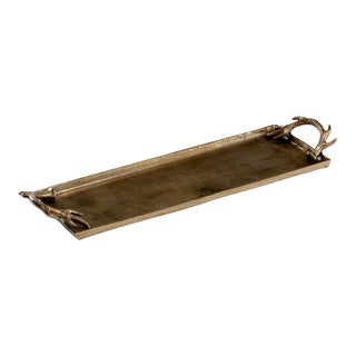 Wildwood Diana Rectangular Tray - Brass For Sale