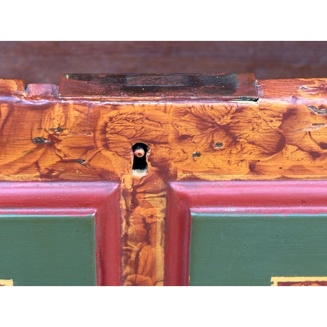 19th C. American Artisan Painted Mule Chest of Drawers For Sale - Image 17 of 18