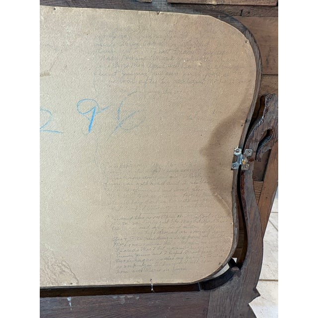 Late 19th Century Grandmillennial Antique Tiger Oak Wood Dresser & Removable Mirror For Sale - Image 5 of 17