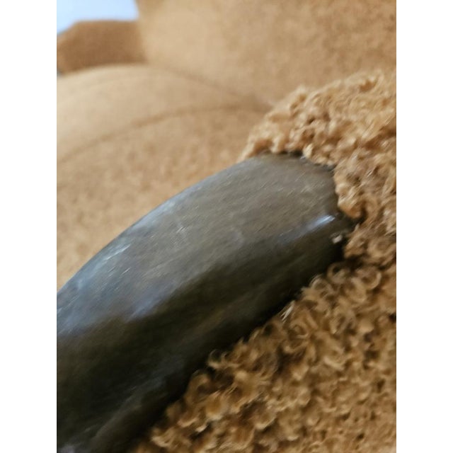 Vintage Scandinavian Curved Bouclé 3-Seater Sofa, 1950s For Sale - Image 6 of 9