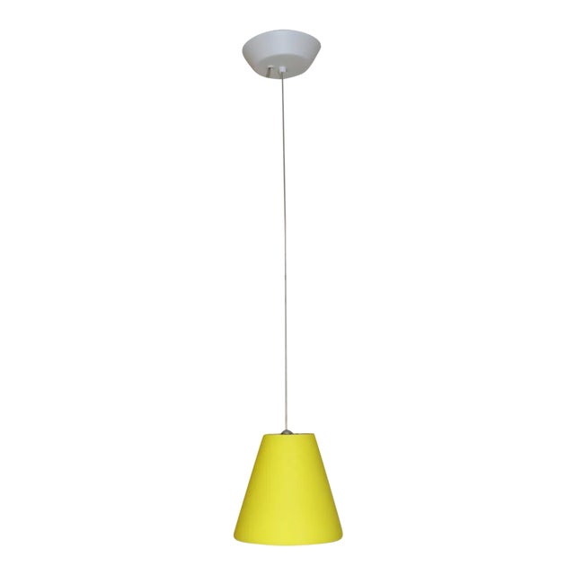 Modern Murano Yellow Glass Pendant Lamp For Sale
