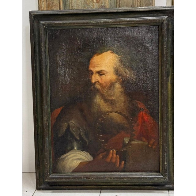 Circle of Luca Giordano, Archimedes of Syracuse, 1600s, Oil on Canvas For Sale - Image 8 of 12