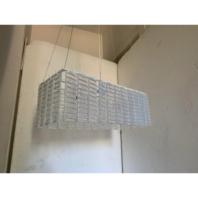 Murano Glass Sputnik Opalino Italian Handmade Chandelier For Sale - Image 10 of 12