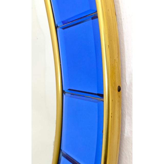 An impressive circular wall mirror by Cristal Art, model 2679. Made in Turin, Italy, around the 1950s, it is a remarkable...