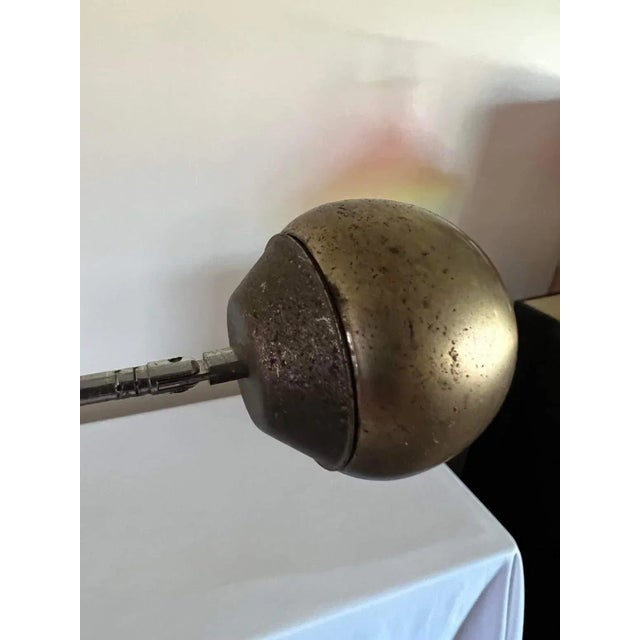 Metal Aluminum Starburst Floor Clock For Sale - Image 7 of 11