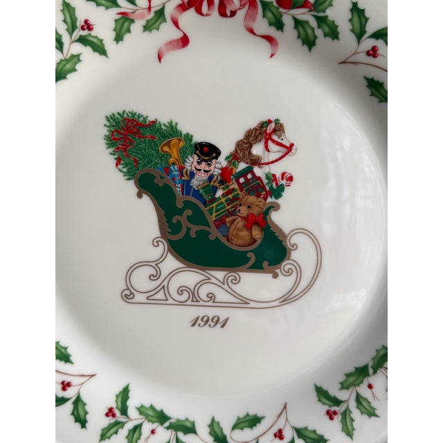 Lenox 1991 Holiday Christmas Serving Plate First Limited Edition For Sale - Image 9 of 10