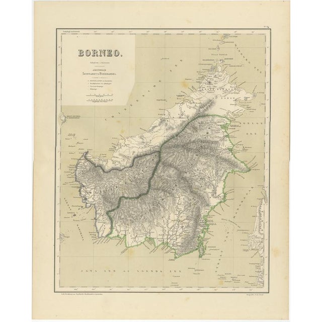 Antique Map of Borneo, 1884 For Sale - Image 10 of 10
