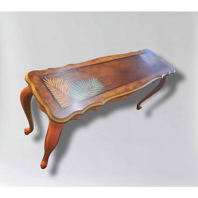 1960s 1960s Blush & Gilded Italian Rococo Console Table For Sale - Image 5 of 11