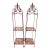 Vintage Tall Red Decorative Iron Pagoda Shaped 2 Shelf Room Decor Small Etagere's- A Pair For Sale