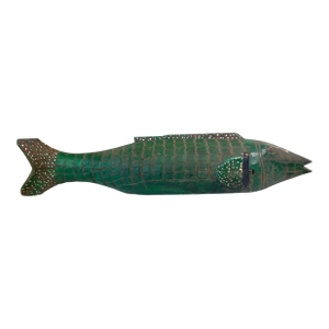 Vintage African Wooden Fish Bozo Tribe Mali 34"