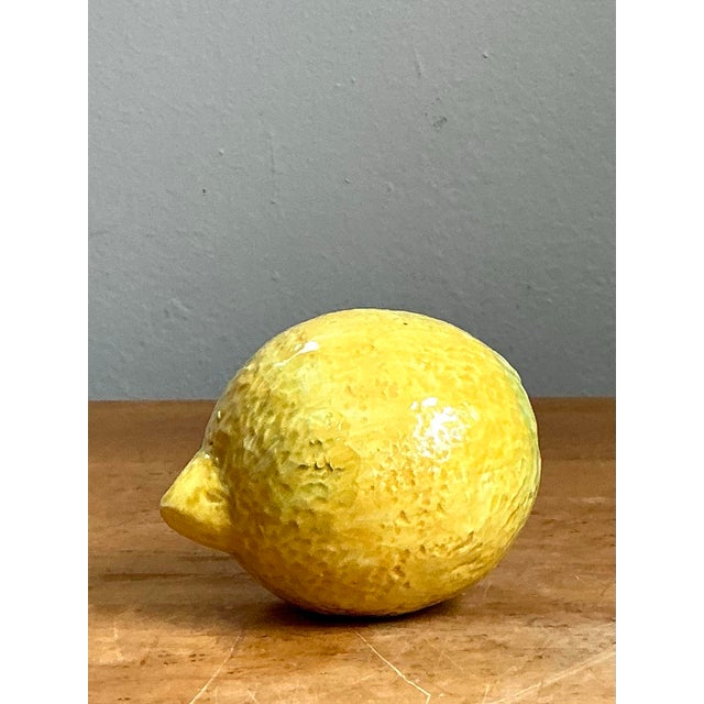 Vintage Italian Yellow Ceramic Lemon For Sale - Image 12 of 12