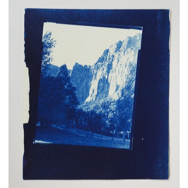 Late 20th century cyanotype photograph on watercolor paper by Eric C. Weller (20th century) Texas. The artist printed from...