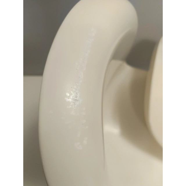 Set of Vintage Ivory Plastic Side Chairs, 1990s For Sale - Image 9 of 13