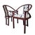 Art Deco Chairs in Upholstered in Euphoria Cubista from Misia Paris, France, 1970s, Set of 4 For Sale - Image 3 of 18