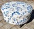 White Bassett Round Cotton Ottoman For Sale - Image 8 of 11