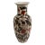 Vintage Asian Floral Red, Green & White Decorative Vase For Sale