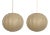 Mid-Century Modern German Cocoon Pendant from Goldkant Leuchten, 1960s, Set of 2 For Sale
