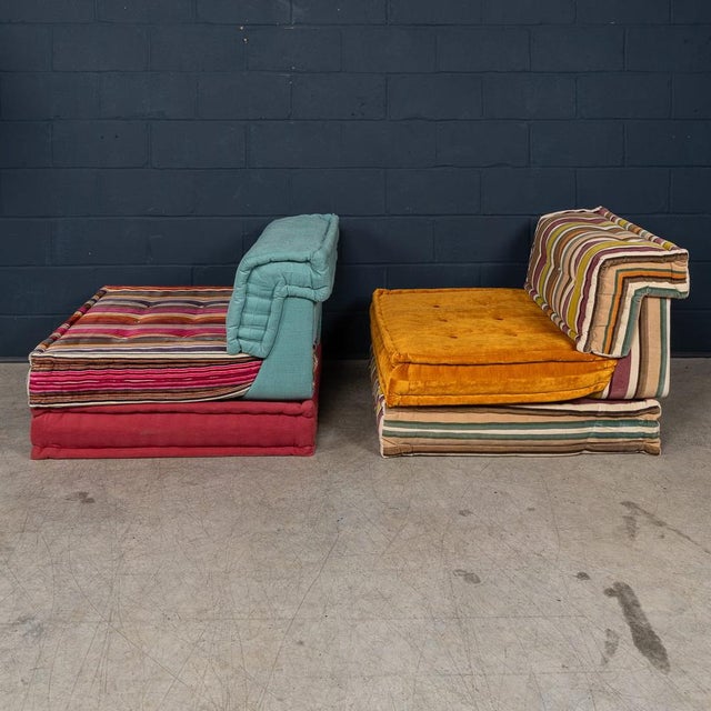 Vintage Mah Jong Sectional Sofa by Hans Hopfer for Roche Bobois, 2000s, Set of 2 For Sale - Image 4 of 18