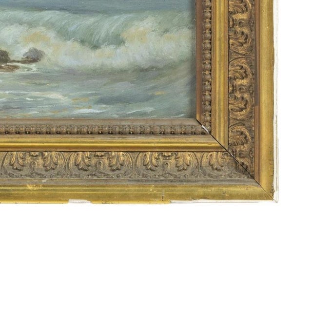 Marine, 20th Century, Oil Painting, Framed For Sale - Image 5 of 6
